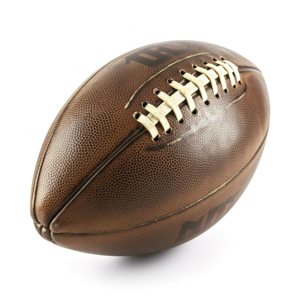 American football isolated on white background, generate ai photo