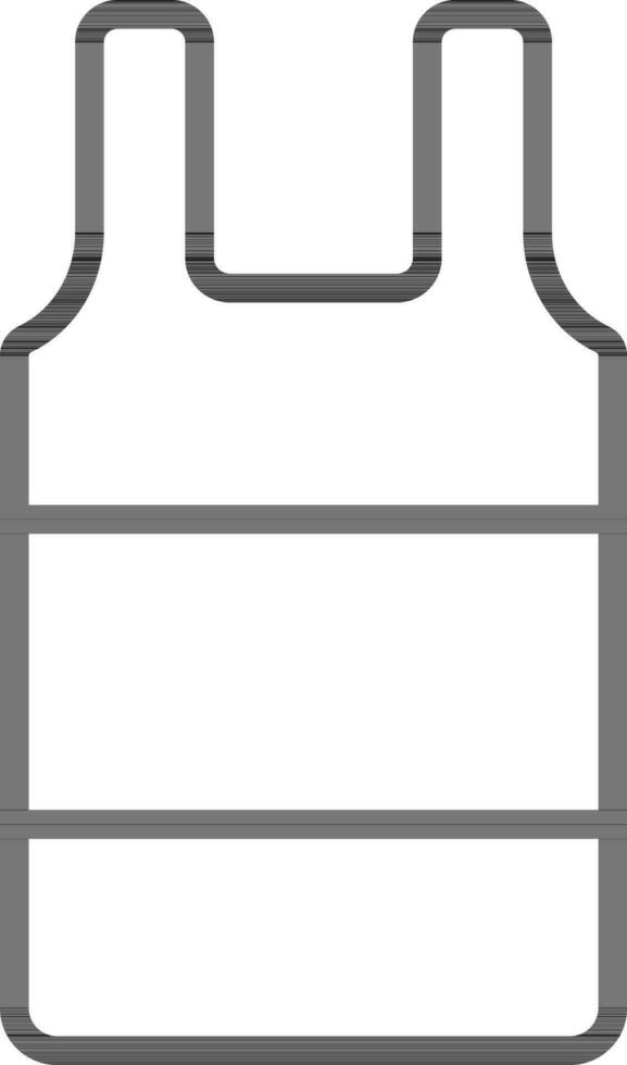 Line art Tank Top icon icon in flat style. vector