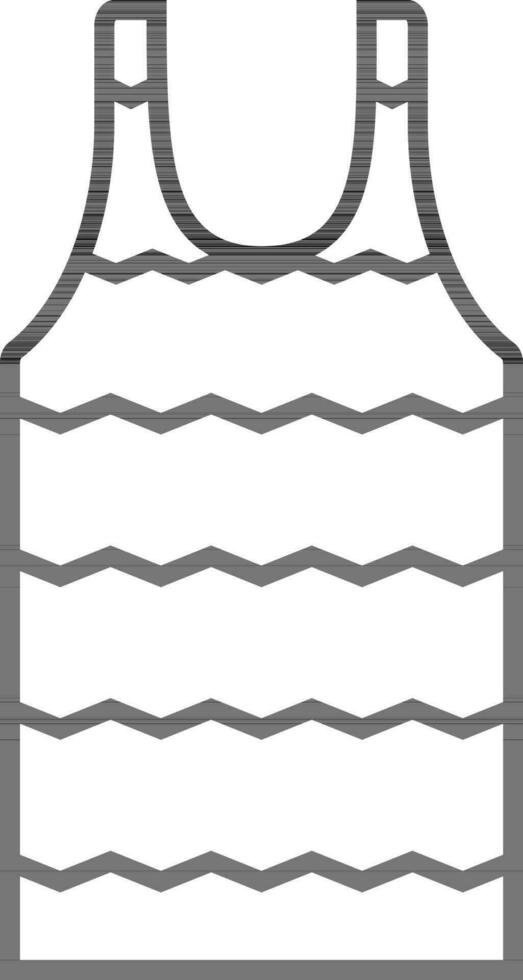 Line art Tank Top icon icon in flat style. vector