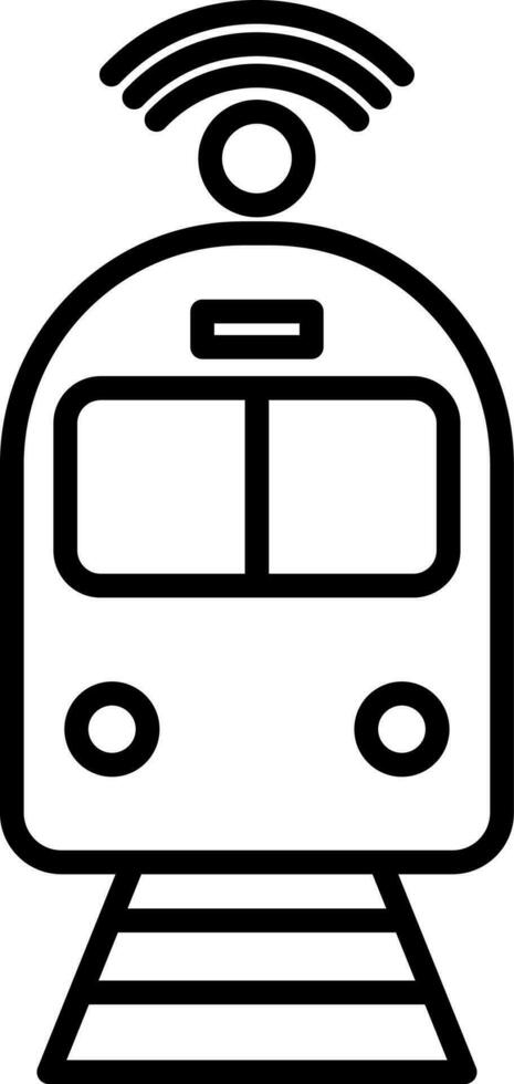 tren conectado Wifi icono en línea Arte. vector