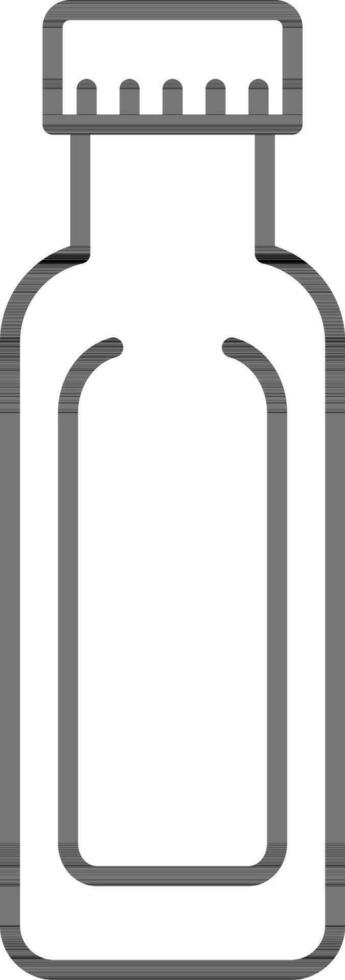 Line art illustration of Bottle icon. vector