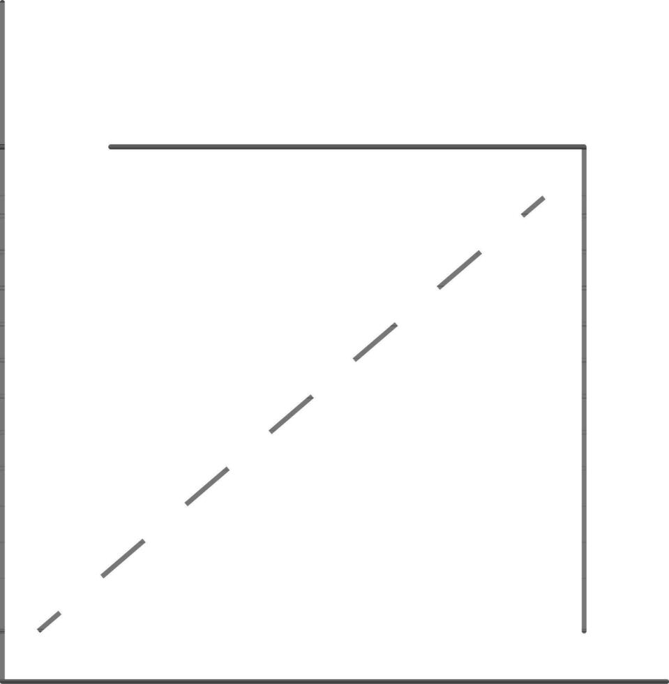 Crop Tool Icon or Symbol in Line Art. vector