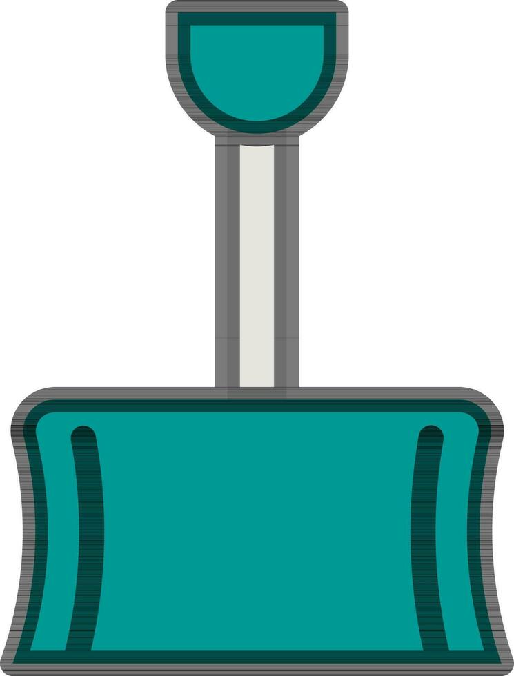 Snow shovel icon in Green and Black color. vector