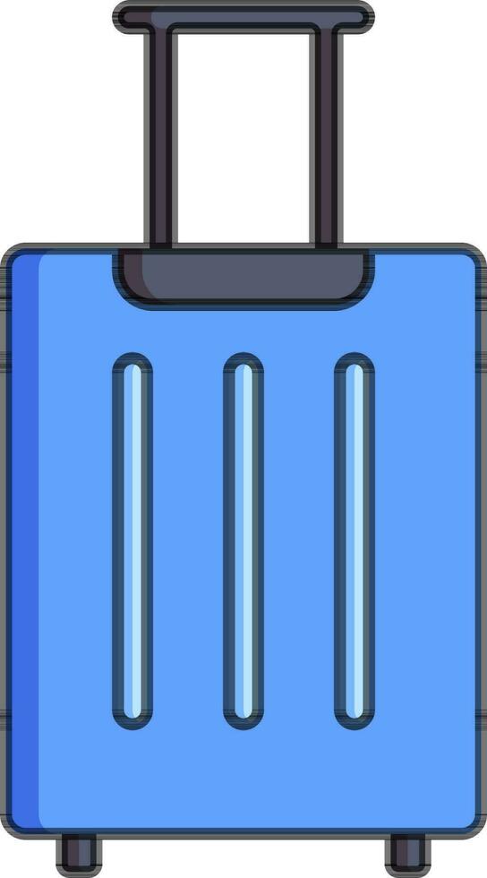 Traveling bag icon in blue and color. vector