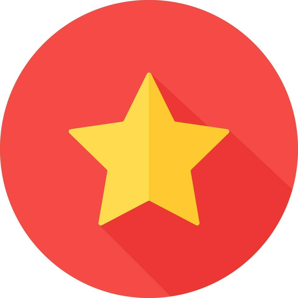 Star Button icon in red and yellow color. vector