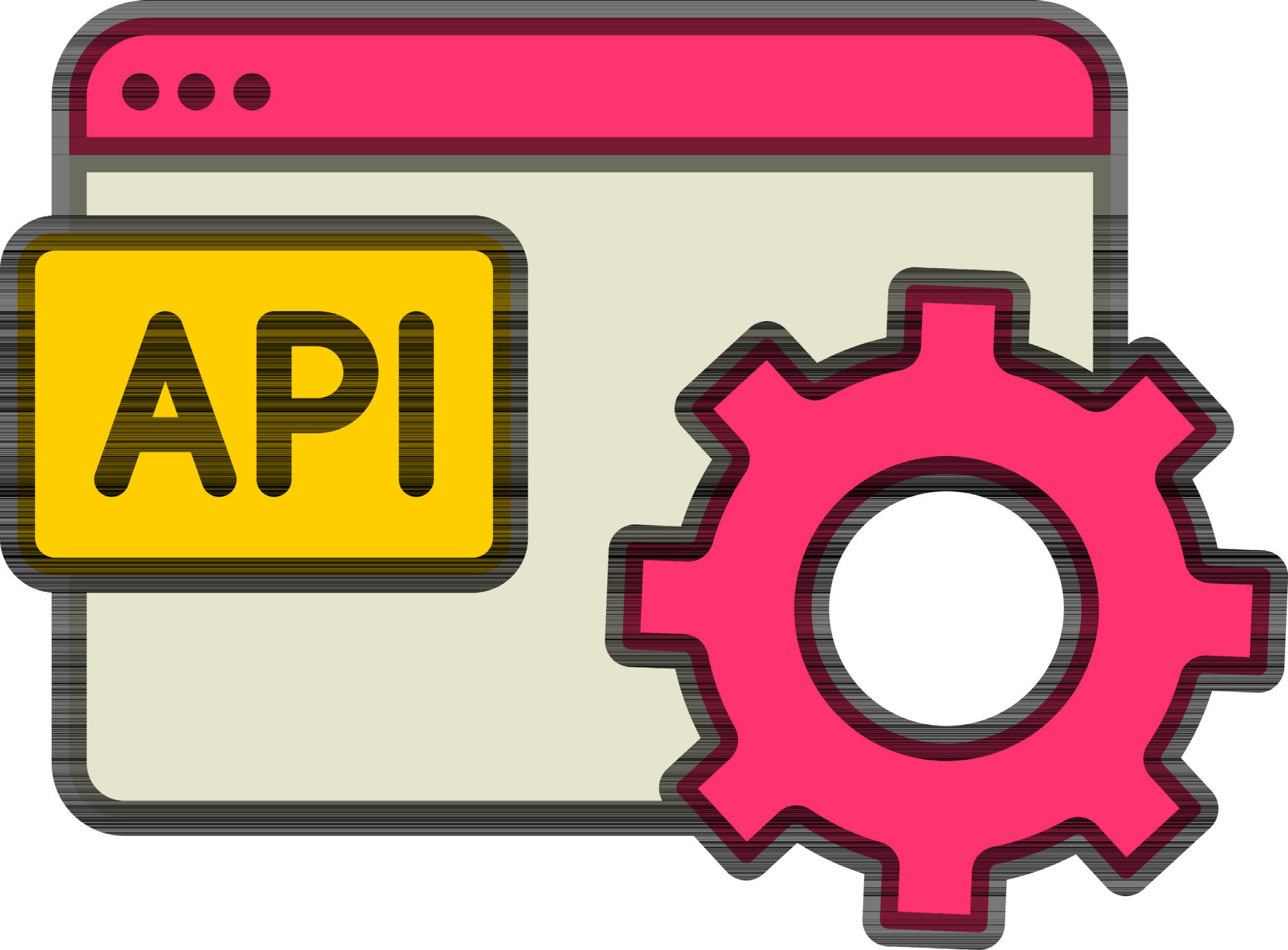 Flat style API website setting icon or symbol. 24369345 Vector Art at ...