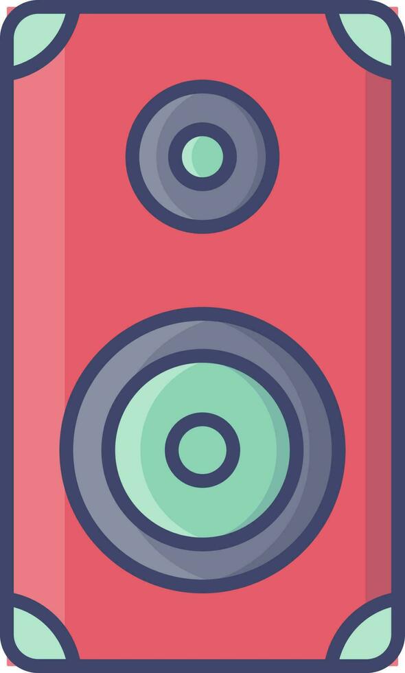 Isolated speaker icon in flat style. vector