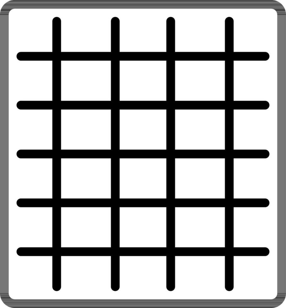 Line art Grid icon in flat style. vector
