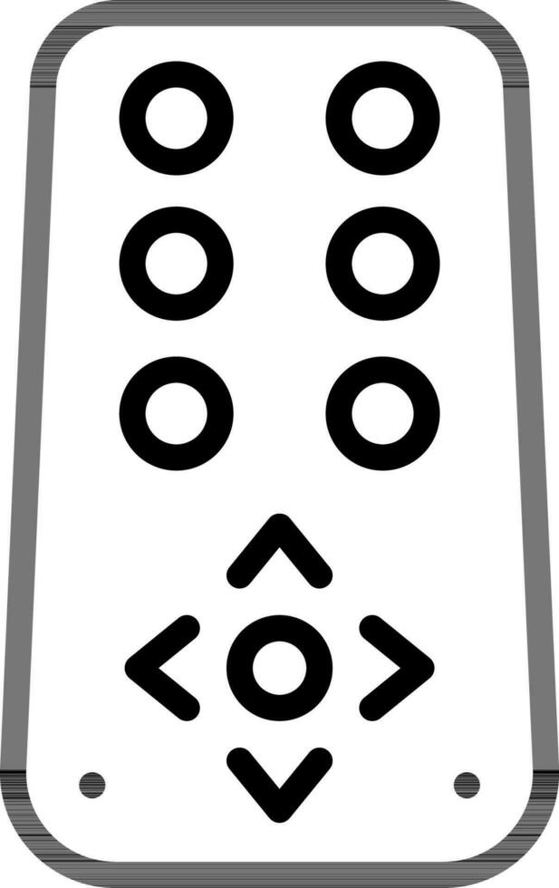 Flat style Remote control icon in line art. vector