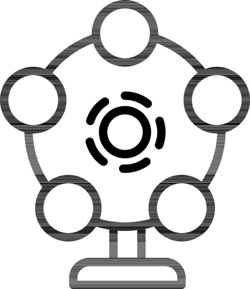 AR camera icon in line art. vector
