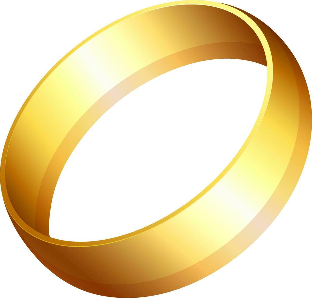 Vector illustration of golden ring.