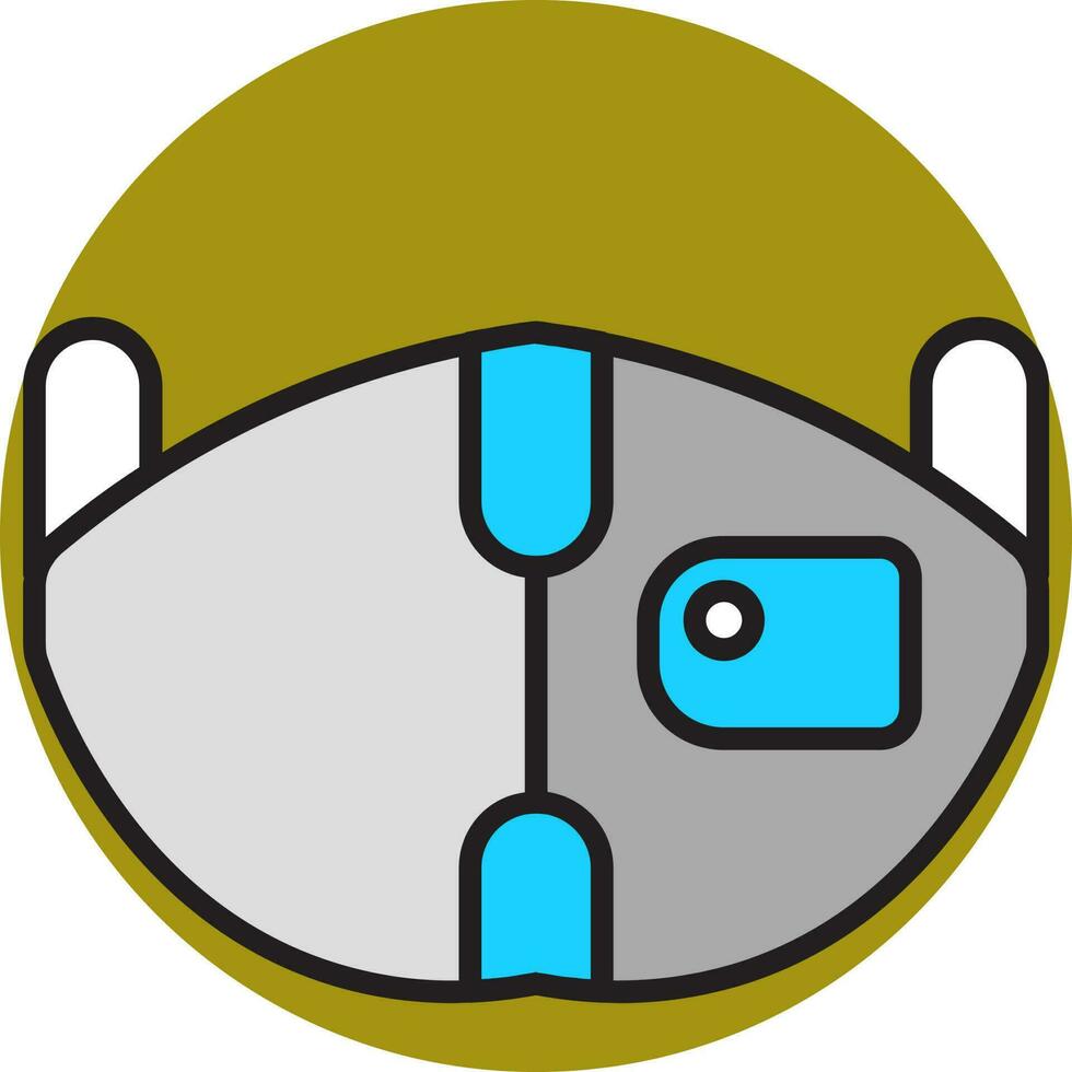 Air purifier mask icon in gray and blue color. vector