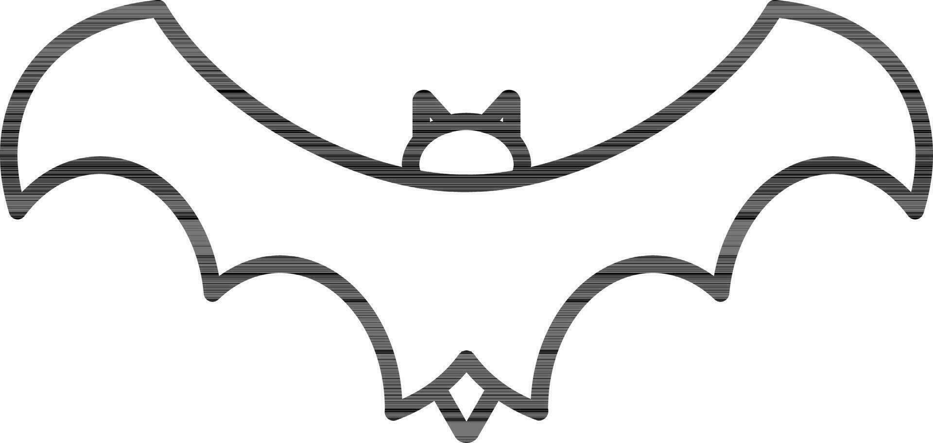 Thin Line Art Bats Icon on White Background. vector