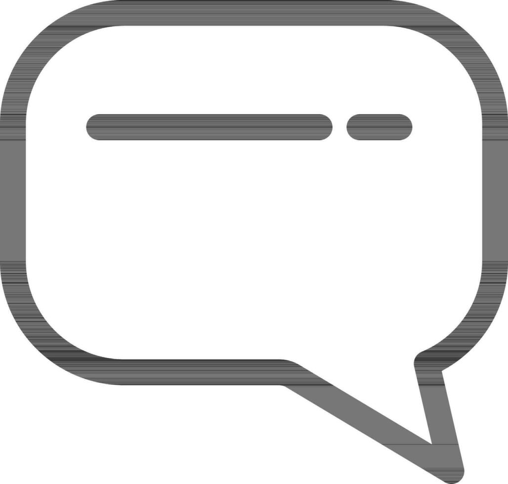 Line art Speech bubble or Comment icon in flat style. vector