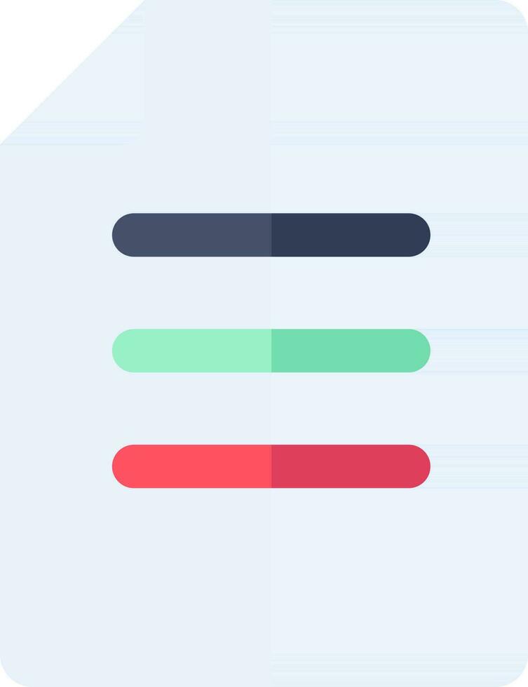 Colorful file or Page icon in flat style. vector