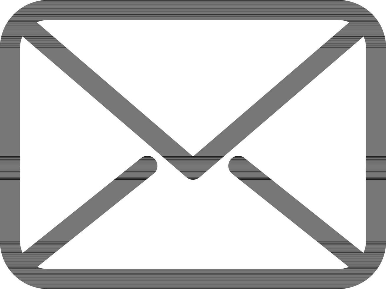 Line art illustration of Mail or Envelope icon. vector