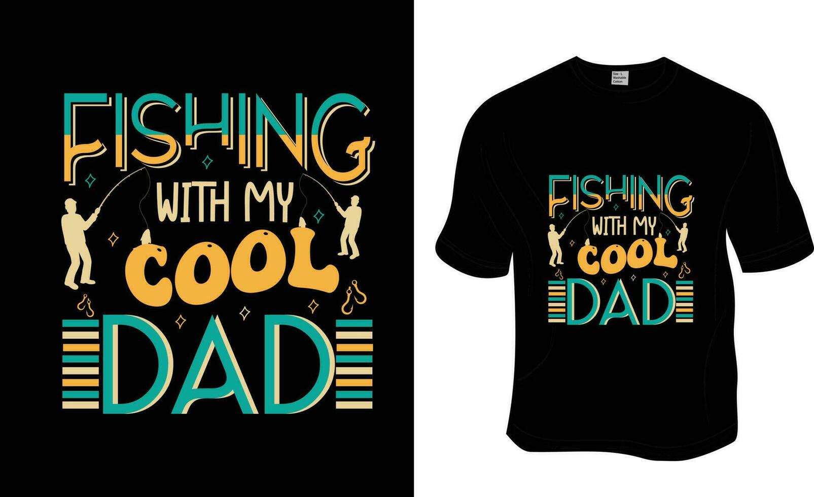 pescar con mi frio papá, pesca, del padre día, papá amante camiseta diseño. Listo a impresión para vestir, póster, y ilustración. moderno, simple, letras. vector