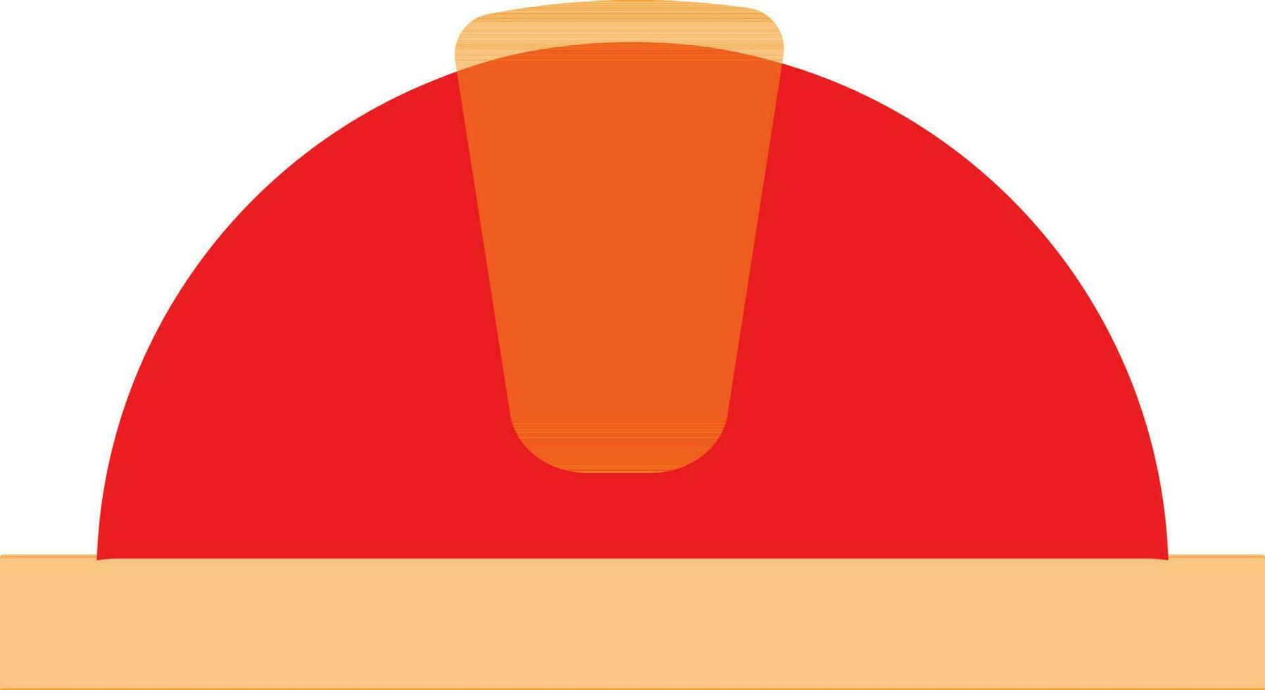 Red and orange helmet. vector