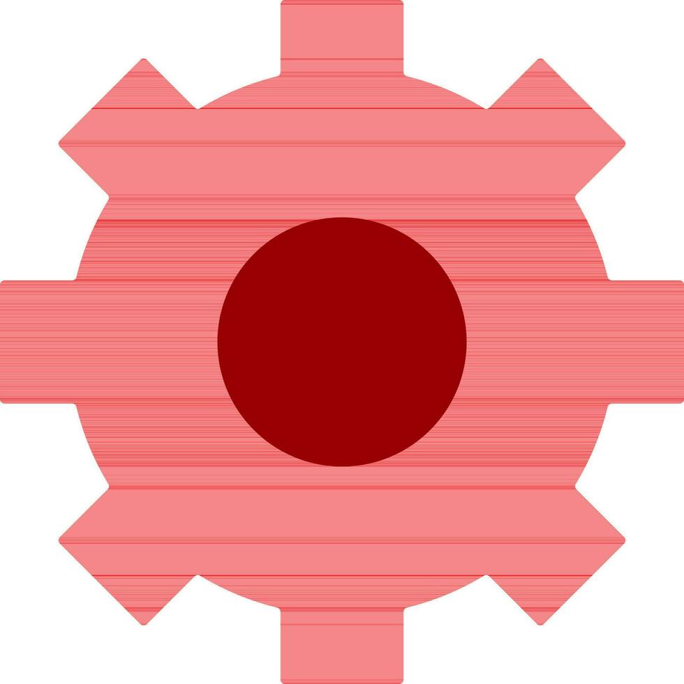 Red setting on white background. vector