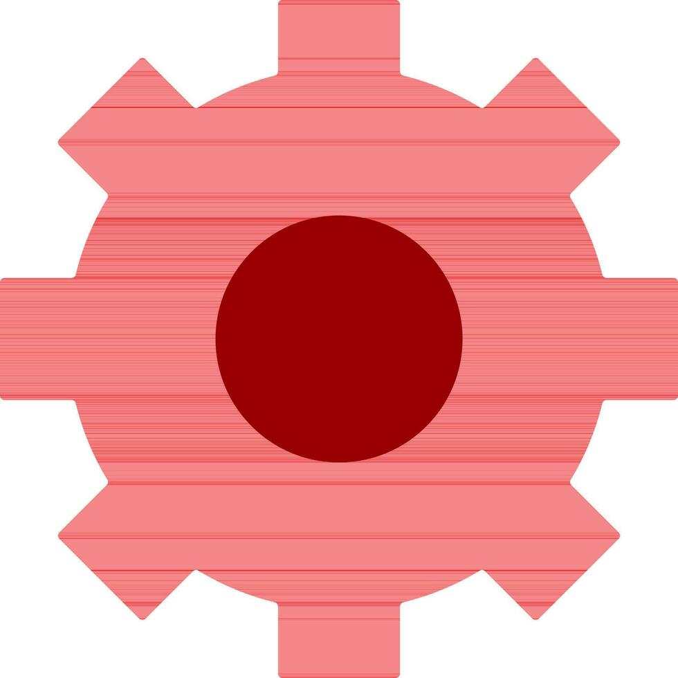 Red setting on white background. vector