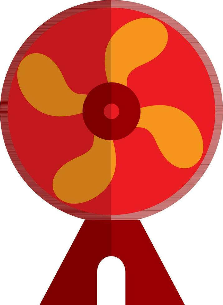 Illustration of fan in orange and red color. vector