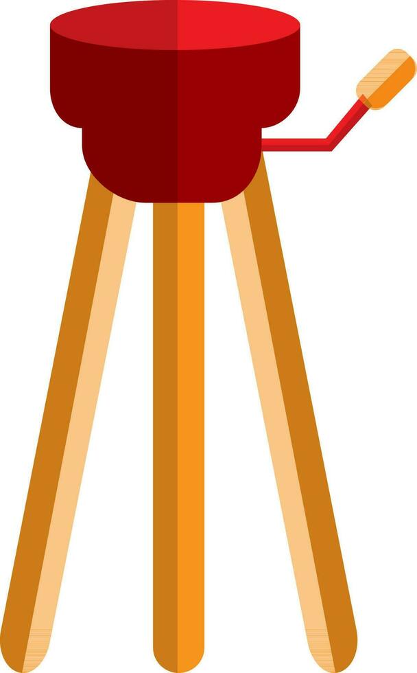 Orange and red tripod. vector
