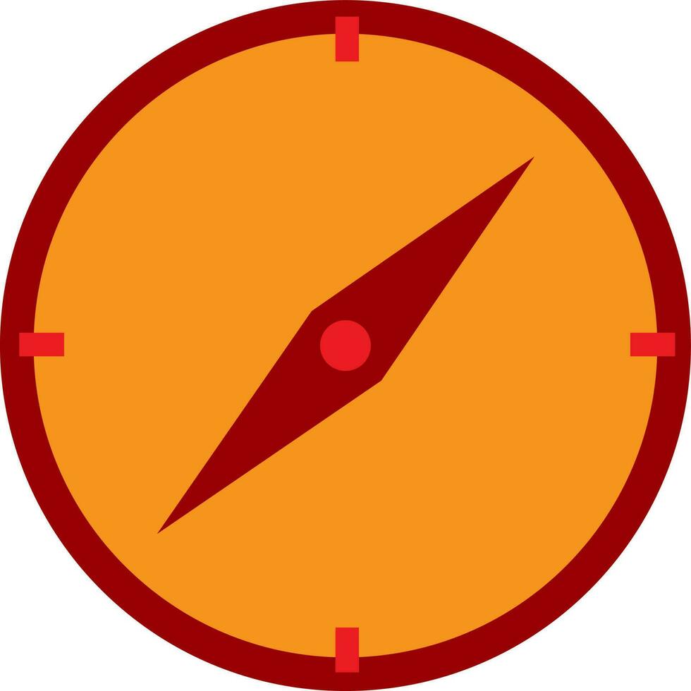 Red and orange speedometer. vector