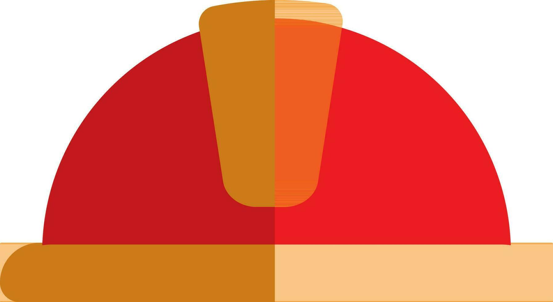 Red and orange helmet. vector