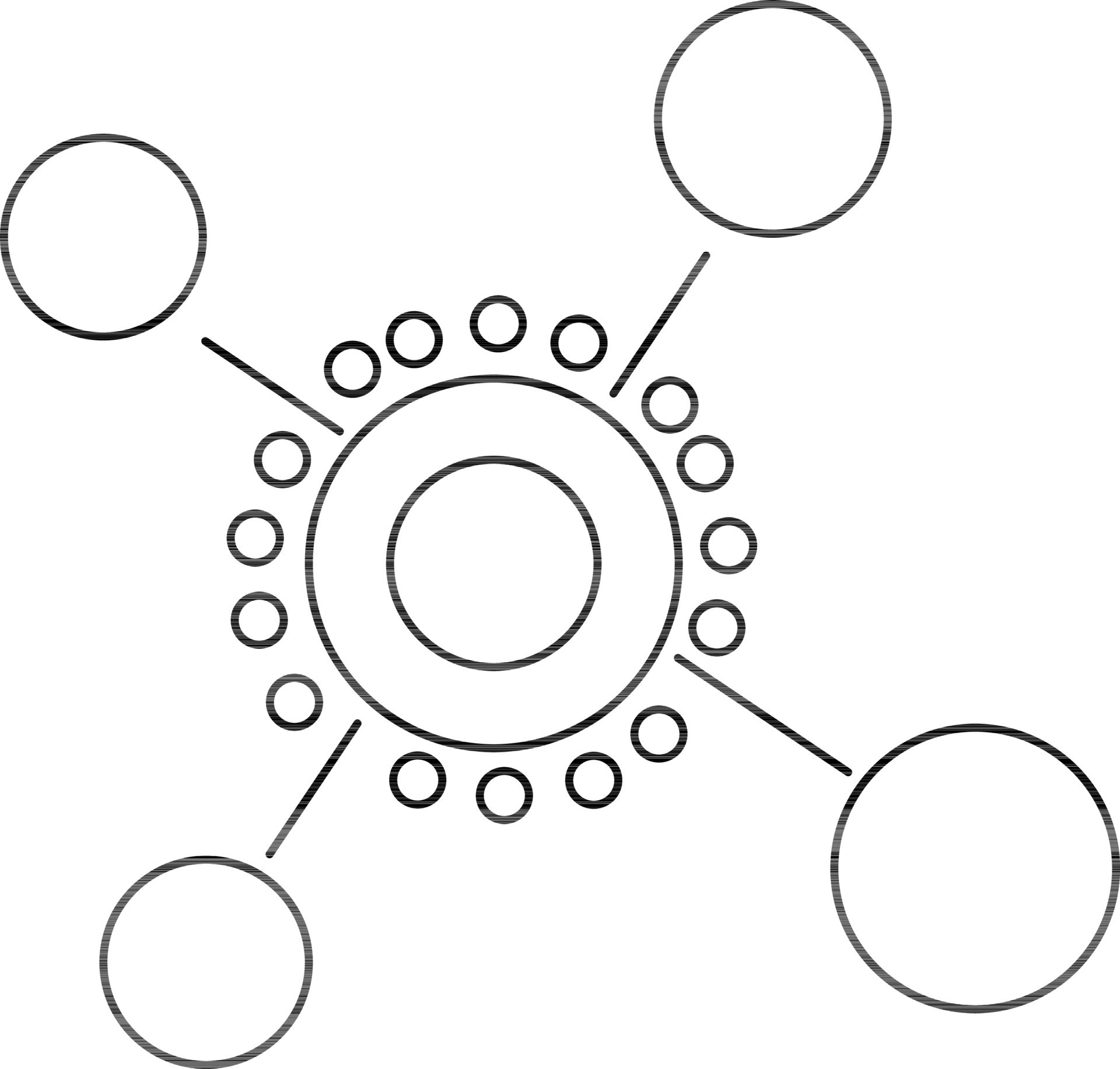 Black line art networking connection. 24369957 Vector Art at Vecteezy