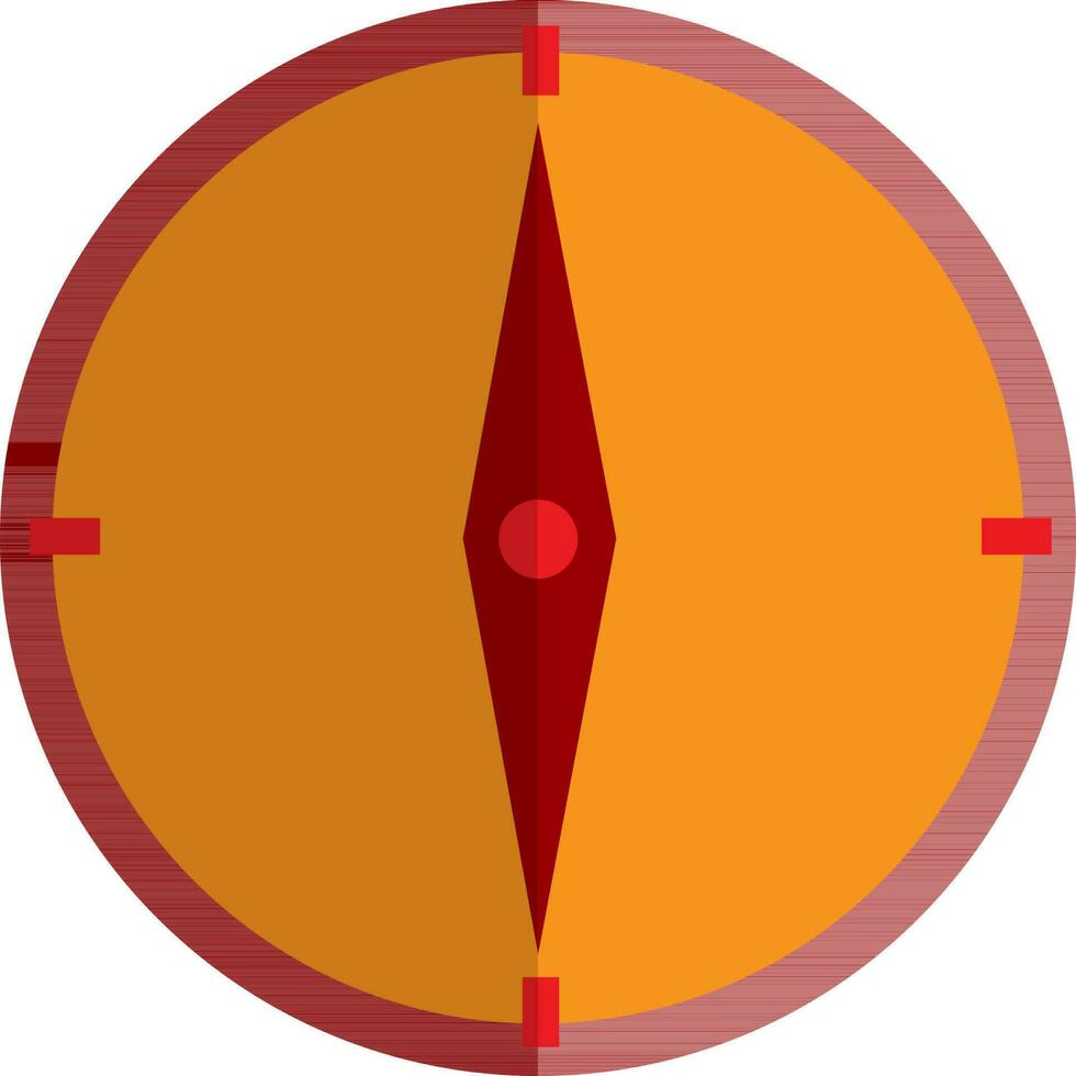 Red and orange speedometer. vector