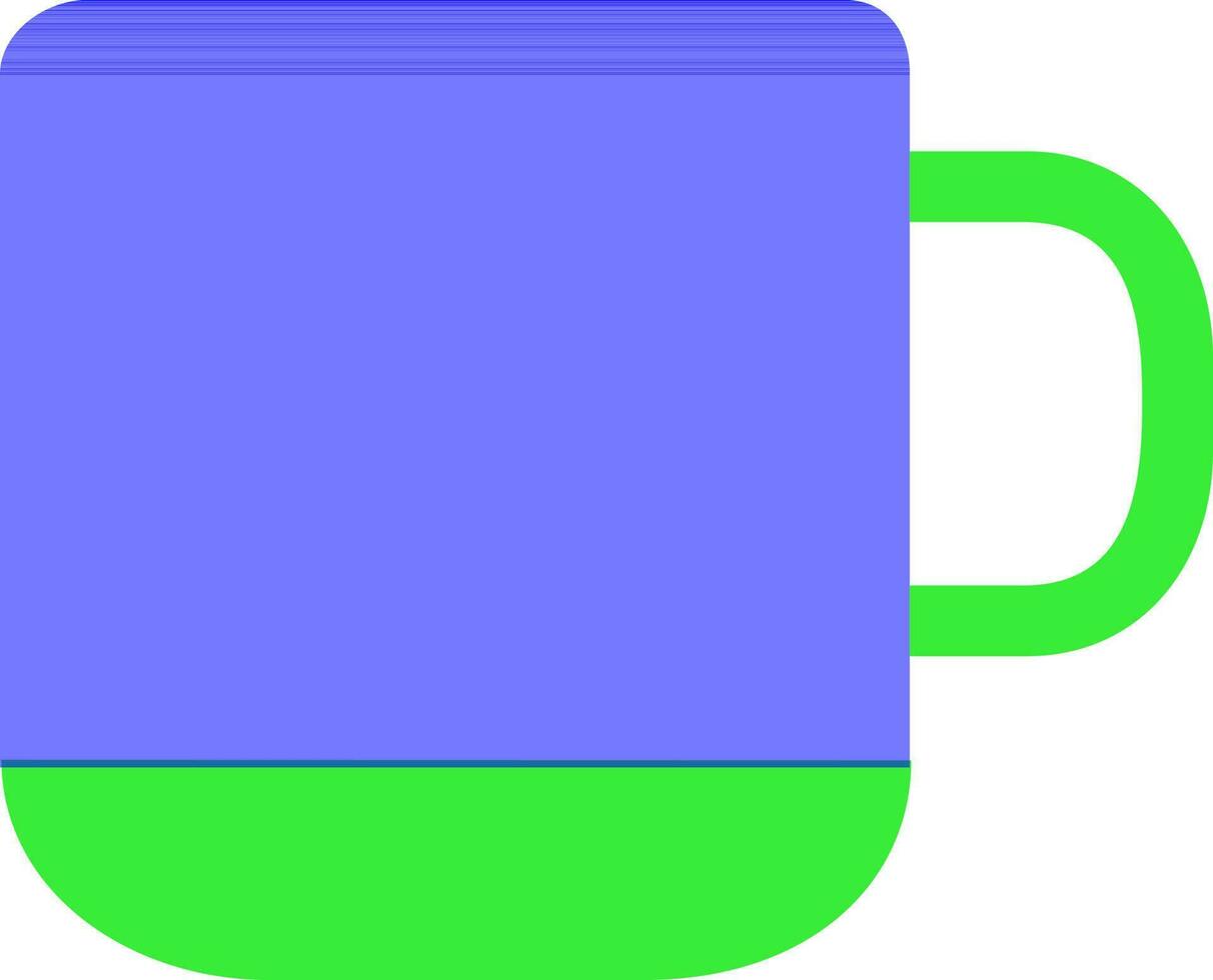 azul y verde taza. vector