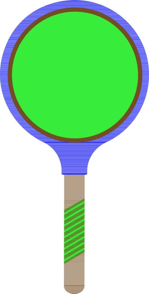 Blue and green magnifying glass. vector