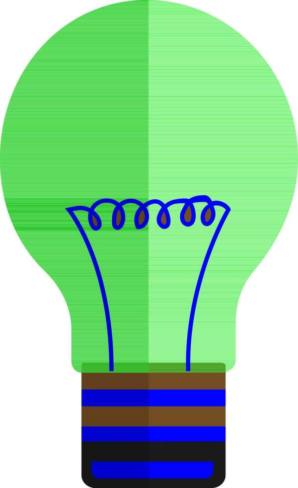 Green and blue electric bulb. vector