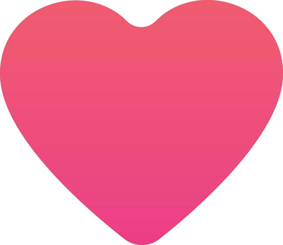 Flat style heart icon in pink color. vector