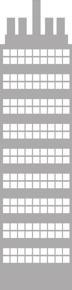 Gray color sturcture of a building in gray color. vector