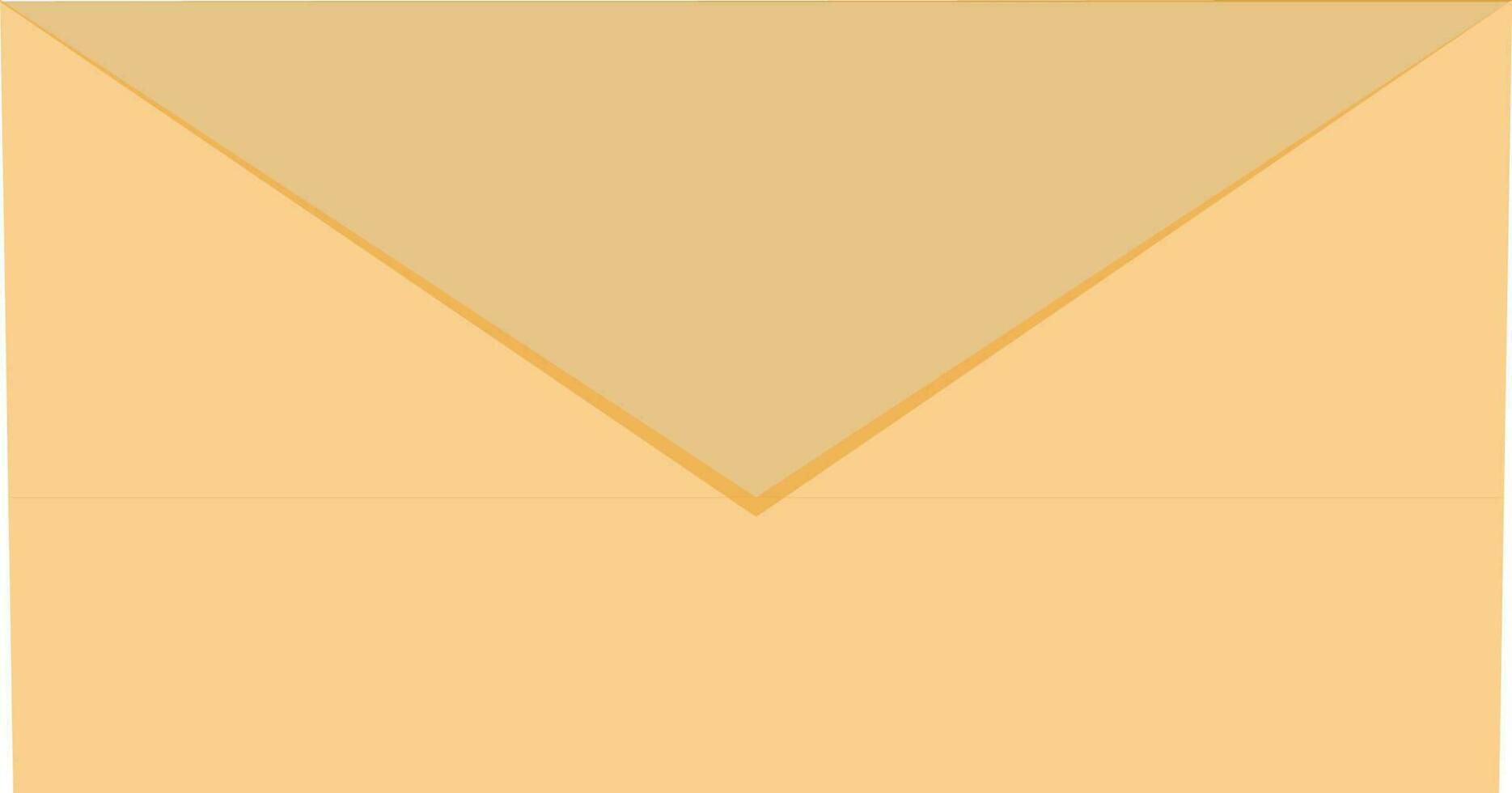 Yellow color mail icon in flat style. vector