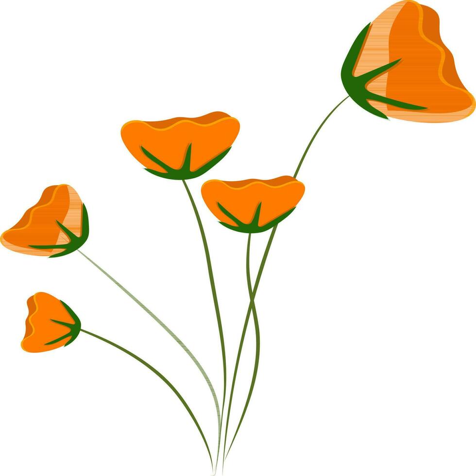 Beautiful bunch of flowers. vector