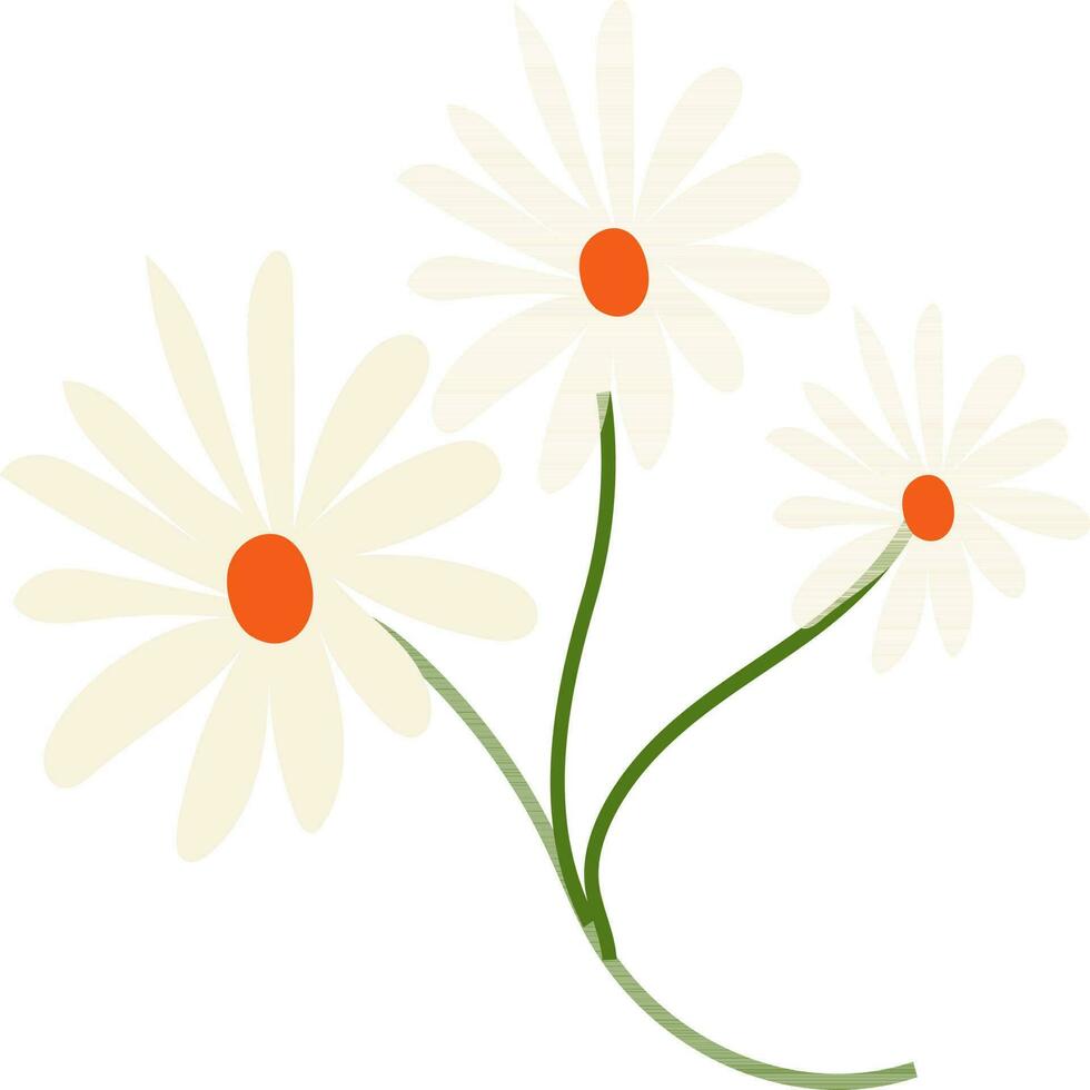 ilustración de Tres flores vector