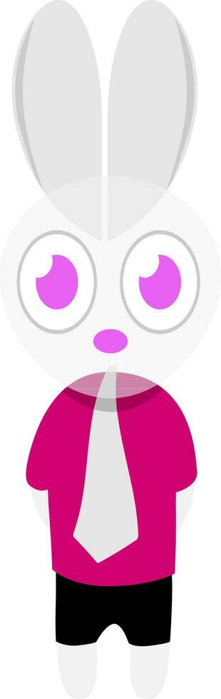 Cartoon character of rabbit isolated on white background. vector