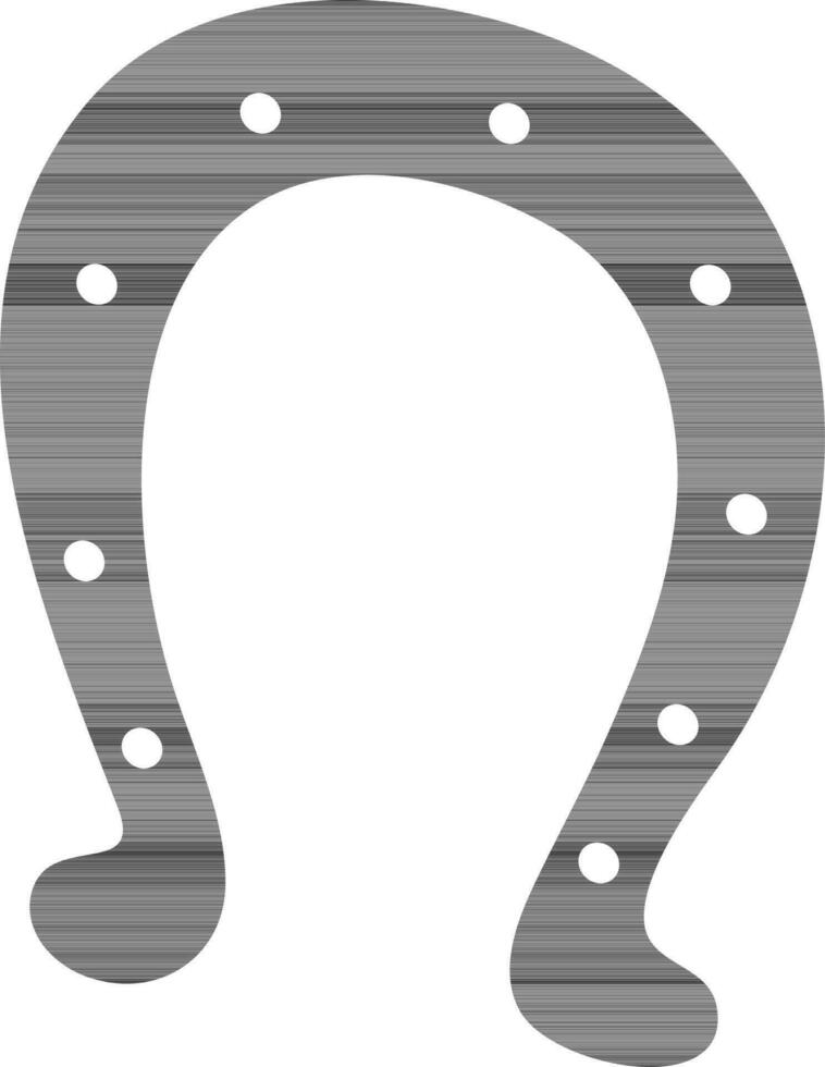 Illustration of a horseshoe. vector