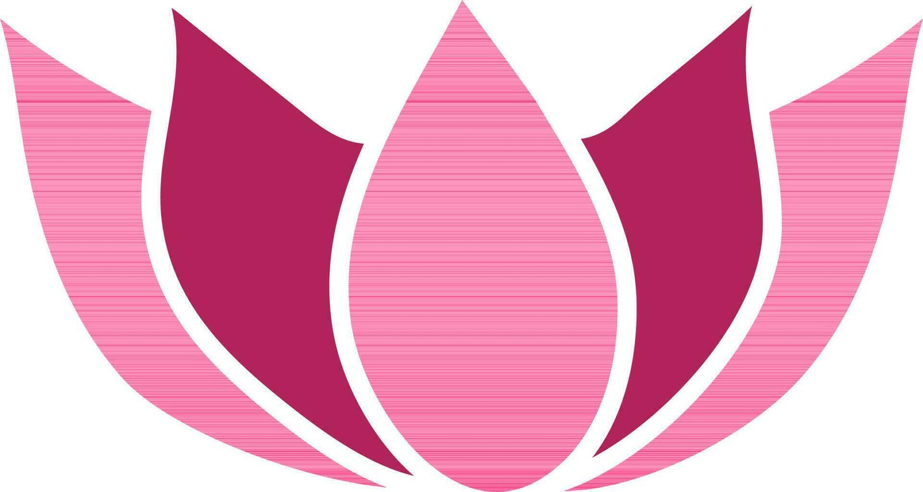 Lotus flower design in pink and purple color. vector