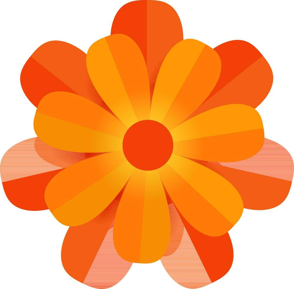 Abstract flower on white background. vector