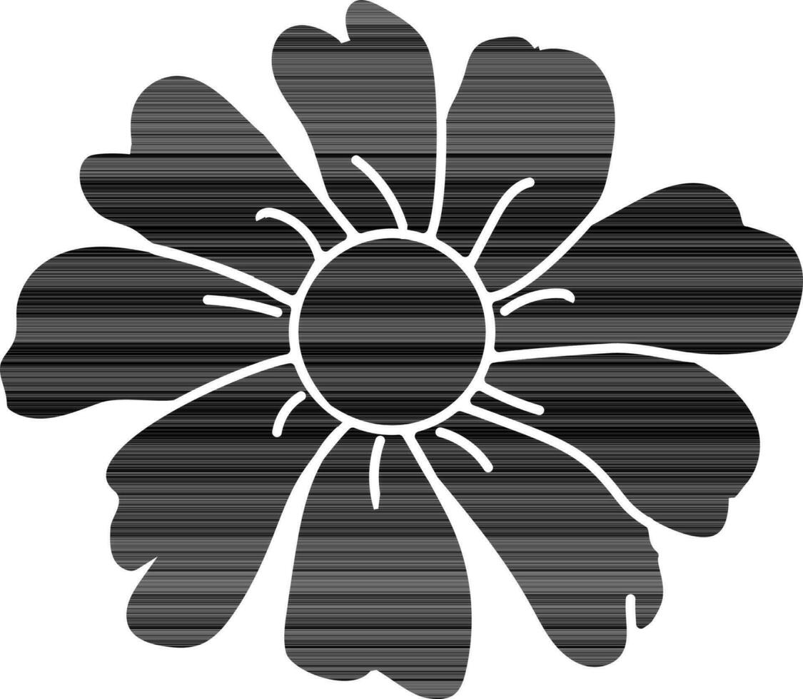 Sign or symbol of beautiful flower. vector