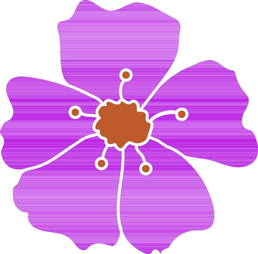 Purple and brown color combination flower. vector