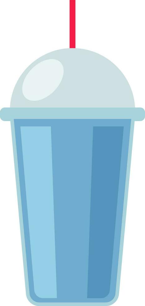 Flat illustration of disposable cup or glass. vector