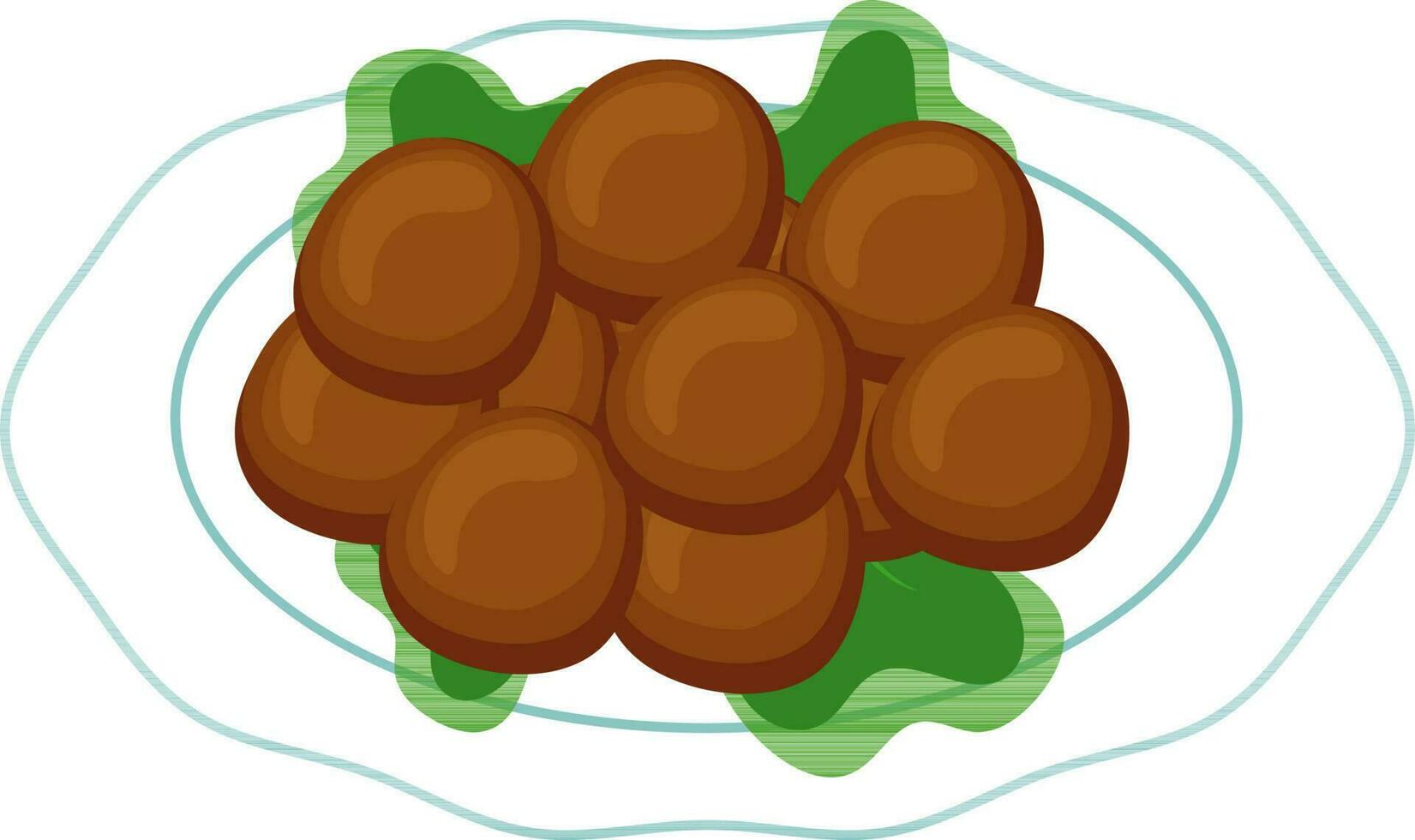 plano ilustración de alimento. vector