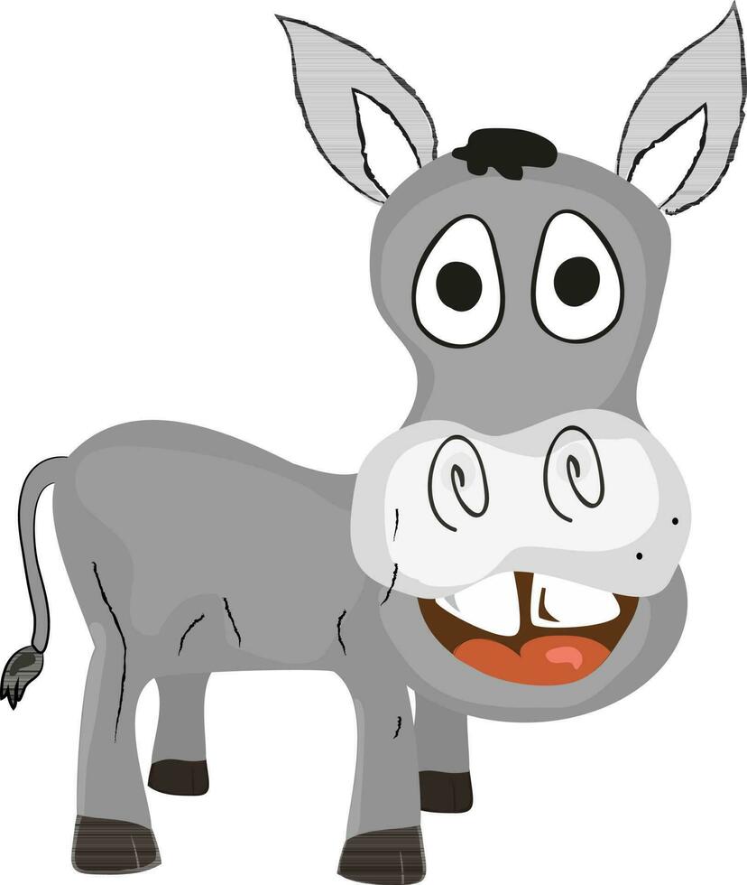 Cartoon character of a donkey. vector