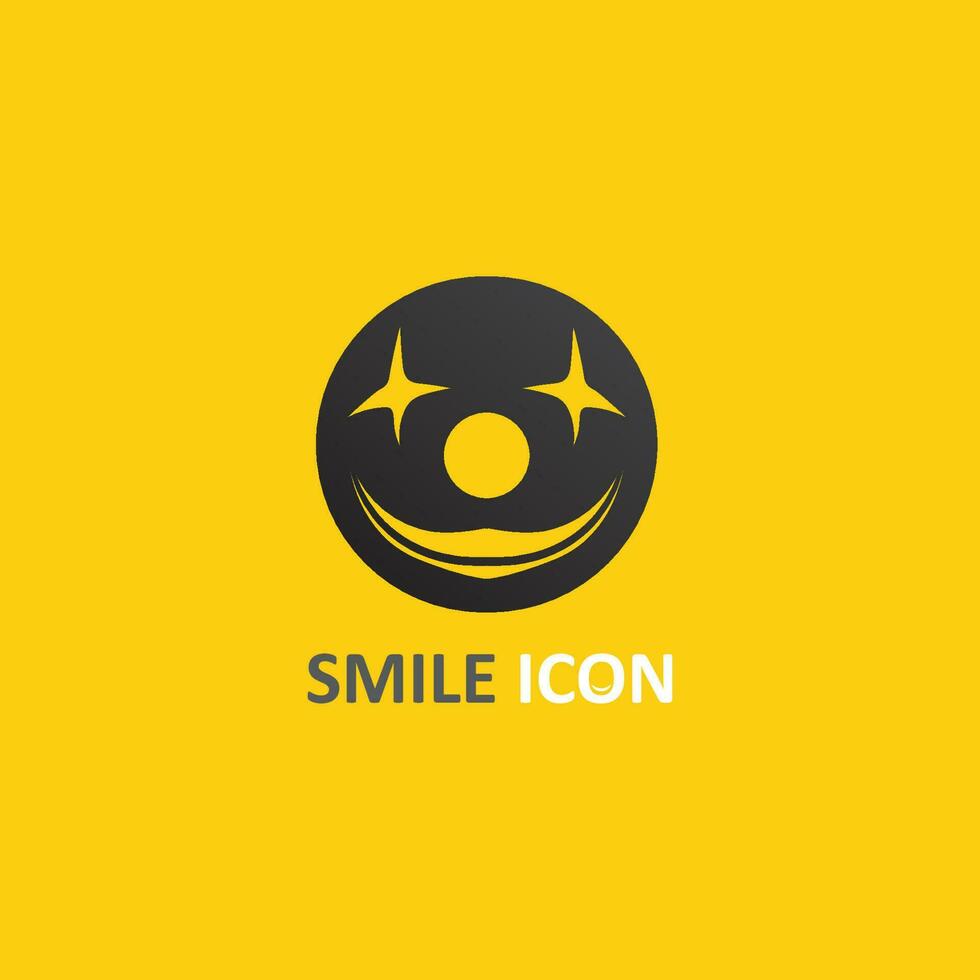 icono de sonrisa, sonrisa, diseño de logotipo vectorial, emoticonos felices, diseño divertido y felicidad de emoji vectorial vector