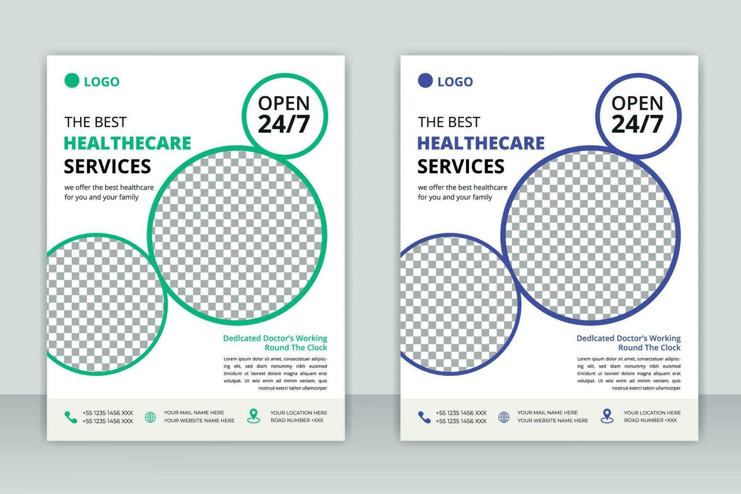 healthcare cover a4 template design and flat icons for a report and medical brochure design, flyer, leaflets decoration for printing and presentation vector. vector