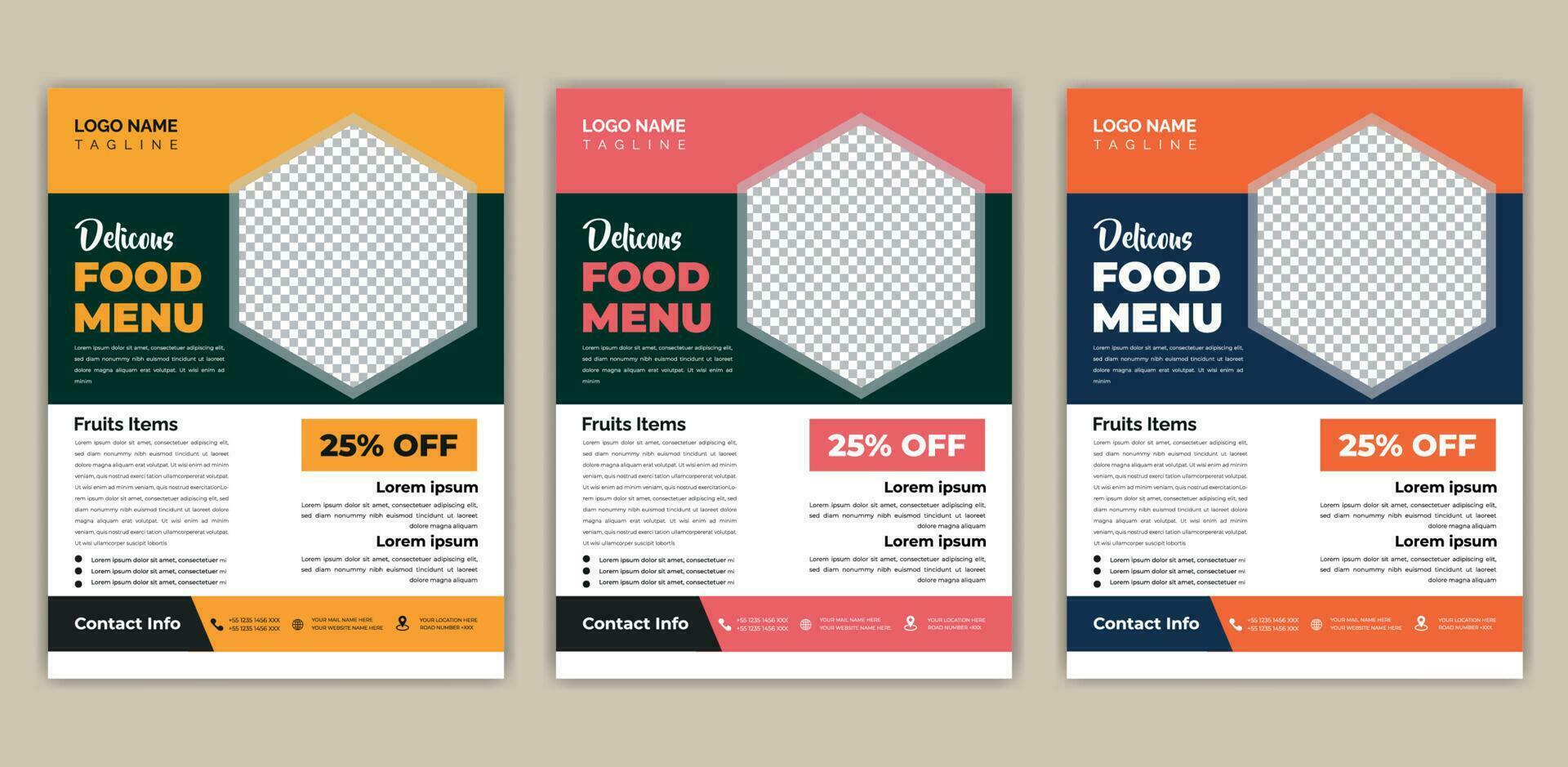 Fast Food Flyer Design Template cooking, cafe and restaurant menu, food ordering, junk food. Vector illustration for banner, poster, flyer, cover, menu, brochure